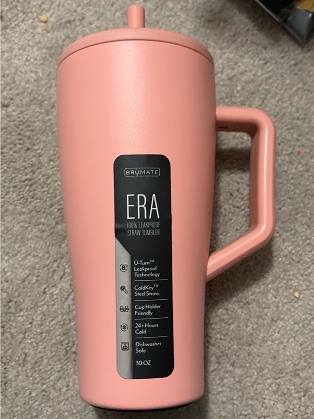 Brumate ERA 30oz Pink Leakproof Straw Tumbler